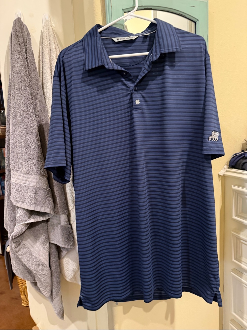 Men's Striped Navy Polo Shirt